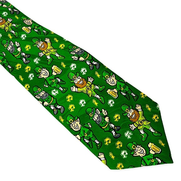 Keith Daniel’s Irish Leprechaun Necktie St. Patrick’s Day Polyester Mens Tie - Picture 2 of 7